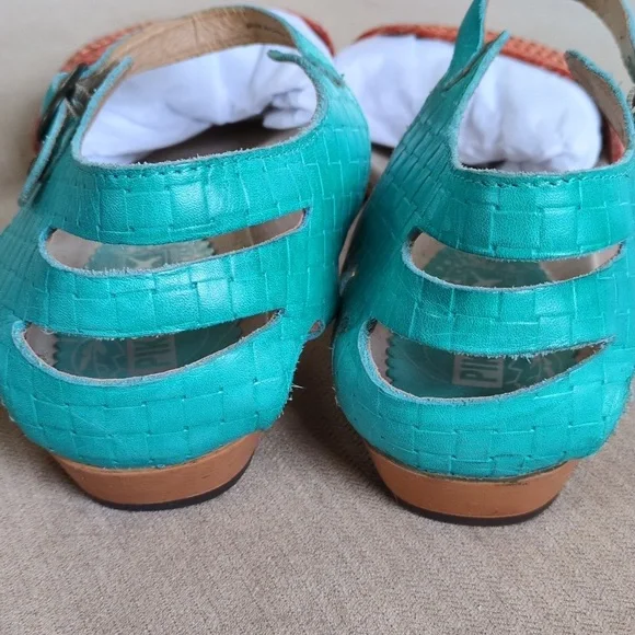 Pikolinos Turquoise and Coral Sandals Size 40 - Picture 8 of 11